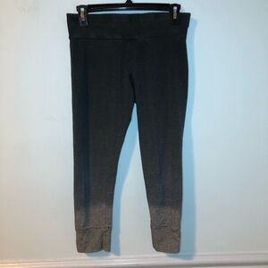 Calvin Klein Striped Dark & Light Gray Leggings Size Medium